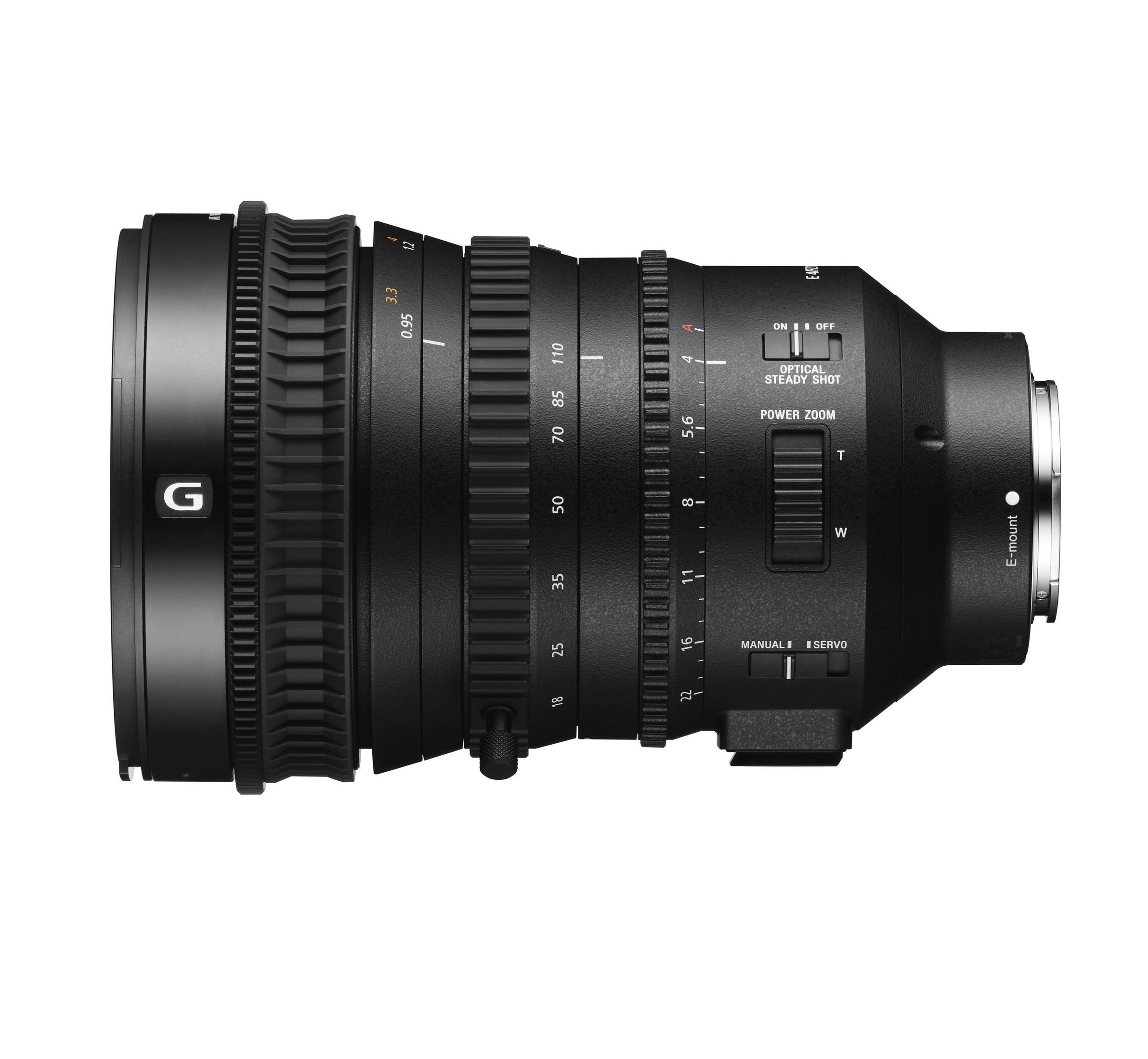 mm Schwarz) SEL-P 18110 G-OBJEKTI (F4) OSS, für POWERZOOM DMR FE mm E-Mount, - G-Lens, (Objektiv 110 SONY 18 G Circulare 18-110MM f/4.0 Blende, Sony