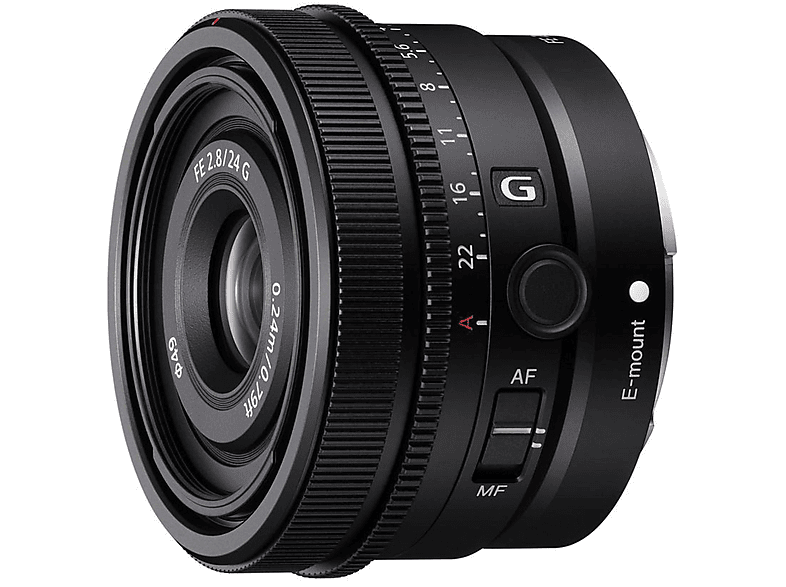 für Sony IF, 24 Blende, f/2.8 mm 24 24 E-Mount, Schwarz) Circulare ED, - G-Lens, ASPH, DMR (Objektiv FHB, SONY F28G SEL mm