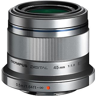 Objetivo EVIL - OLYMPUS V311030SE000, 45 mm, 45 mm, 46 mm, Plata