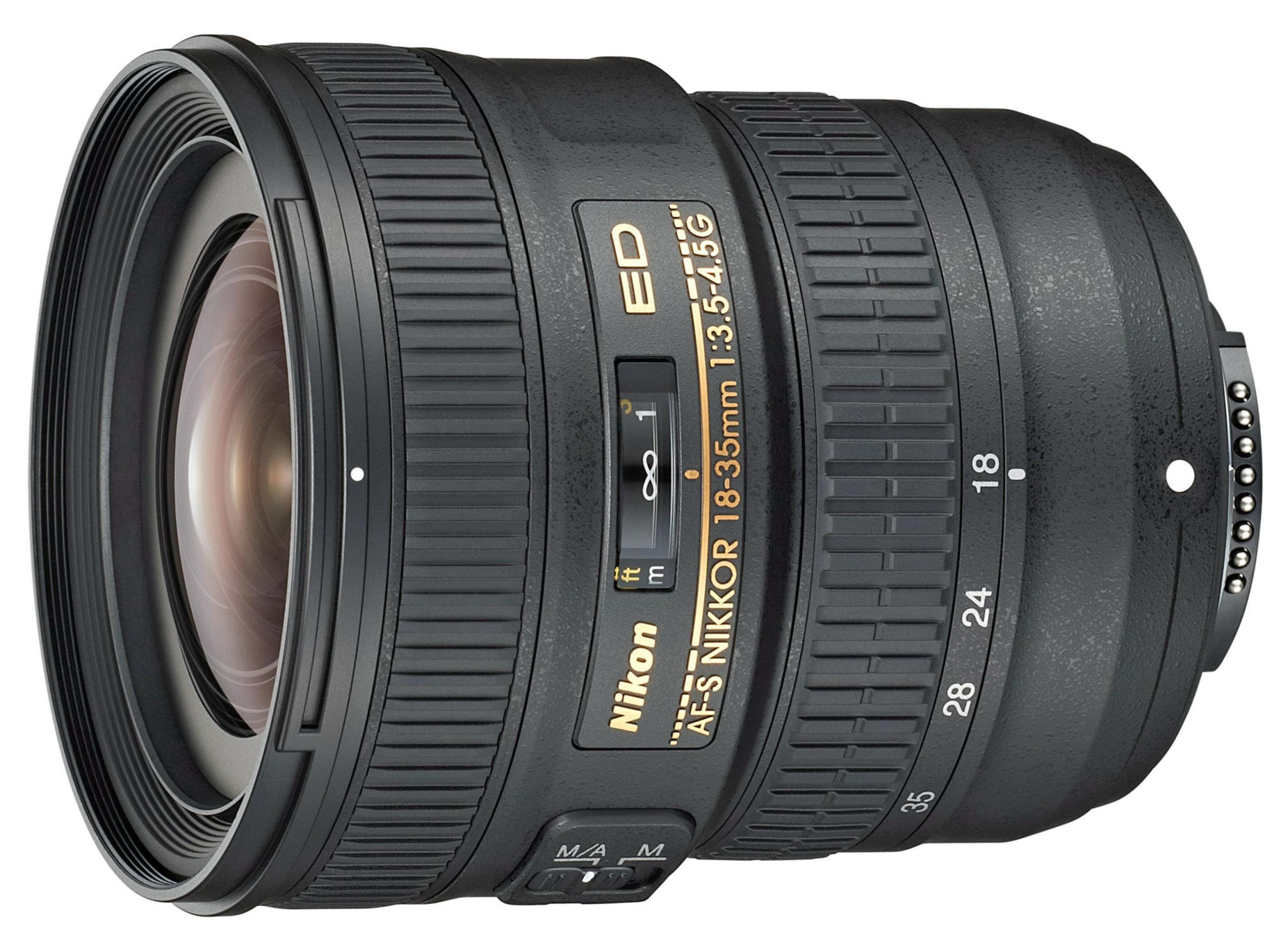 NIKON JAA818DA AF-S AF-S, NIKKOR für f/3.5-4.5 18-35MM Nikon ED 35 Schwarz) - mm mm F-Mount, 18 (Objektiv