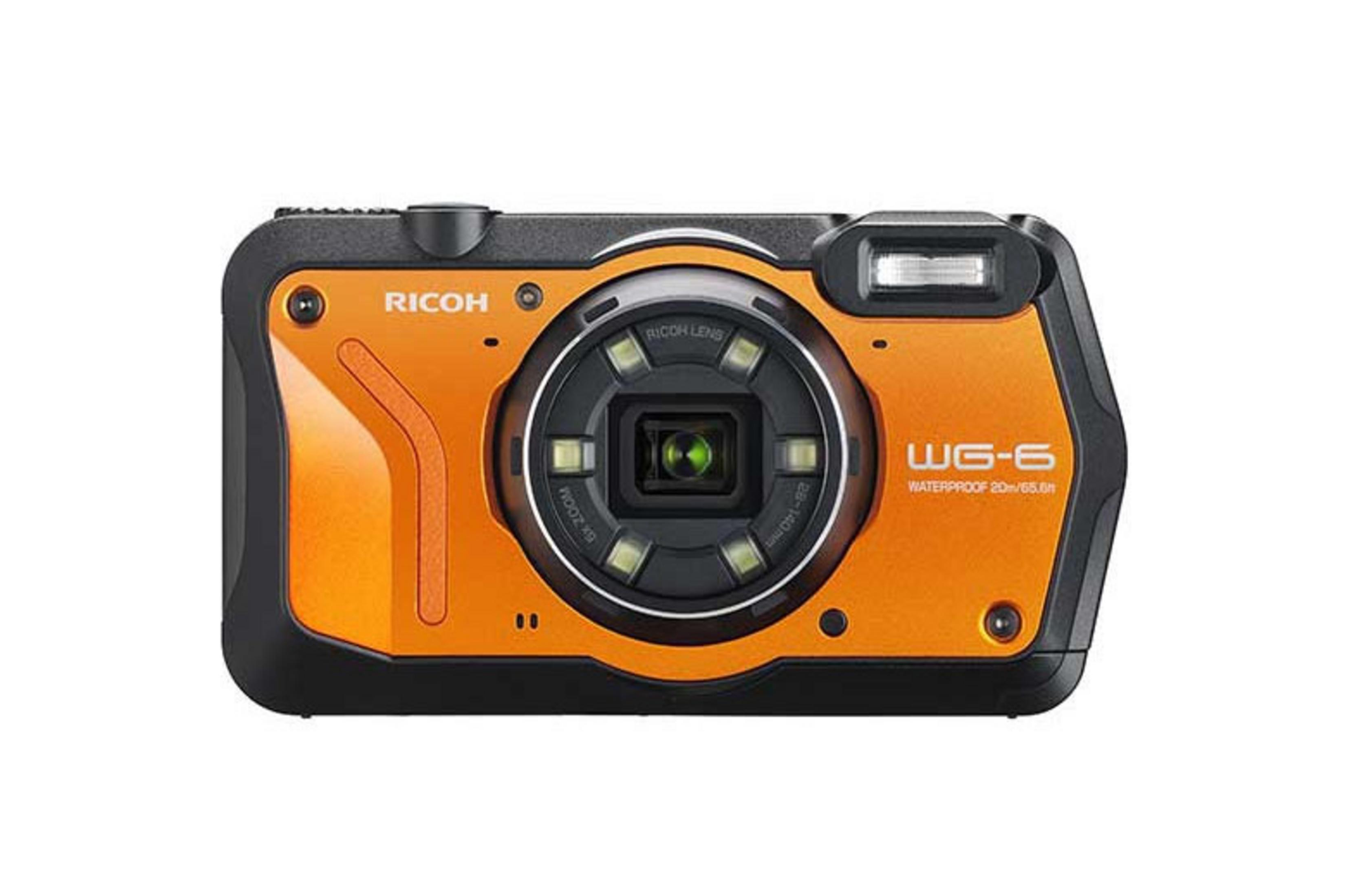 RICOH WG 6 ORANGE Kompaktkamera TFT-Farb Zoom, opt. Zoll 5x Orange, Display 3