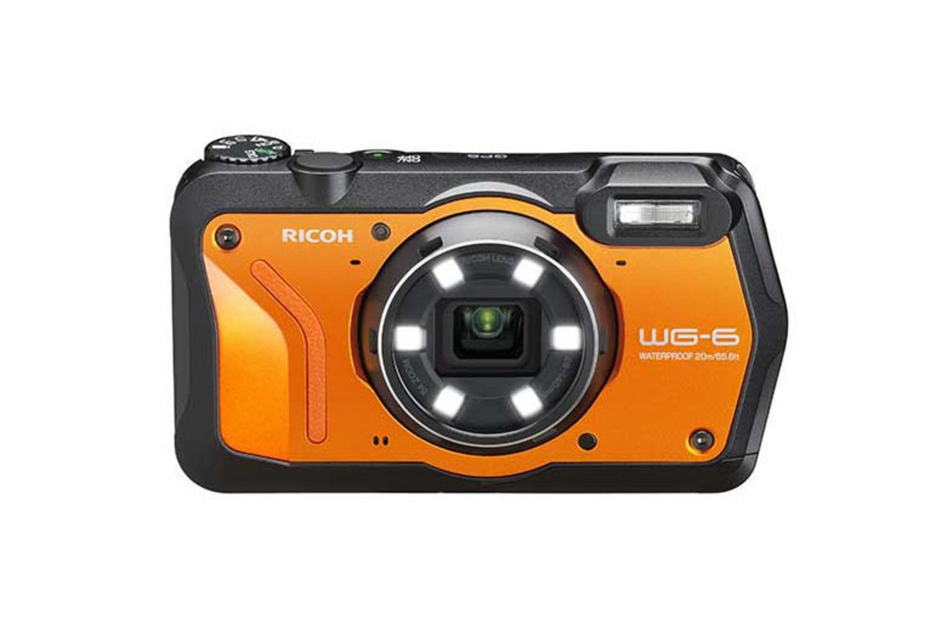 RICOH WG 6 ORANGE Kompaktkamera Zoom, opt. 5x Zoll 3 Orange, TFT-Farb Display