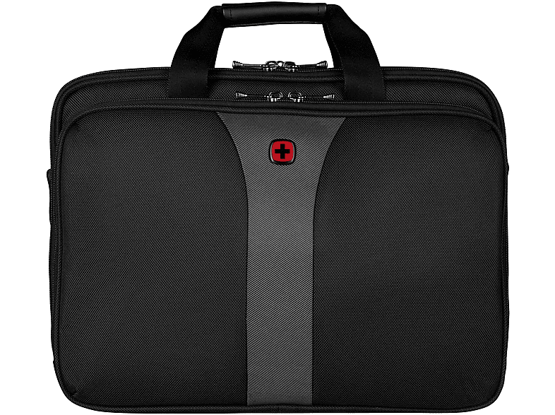 TASCHE GUSSET Polyester, für TRIPLE Laptoptasche Umhängetasche Schwarz/Grau Universal LEGACY LAPTOP 17\