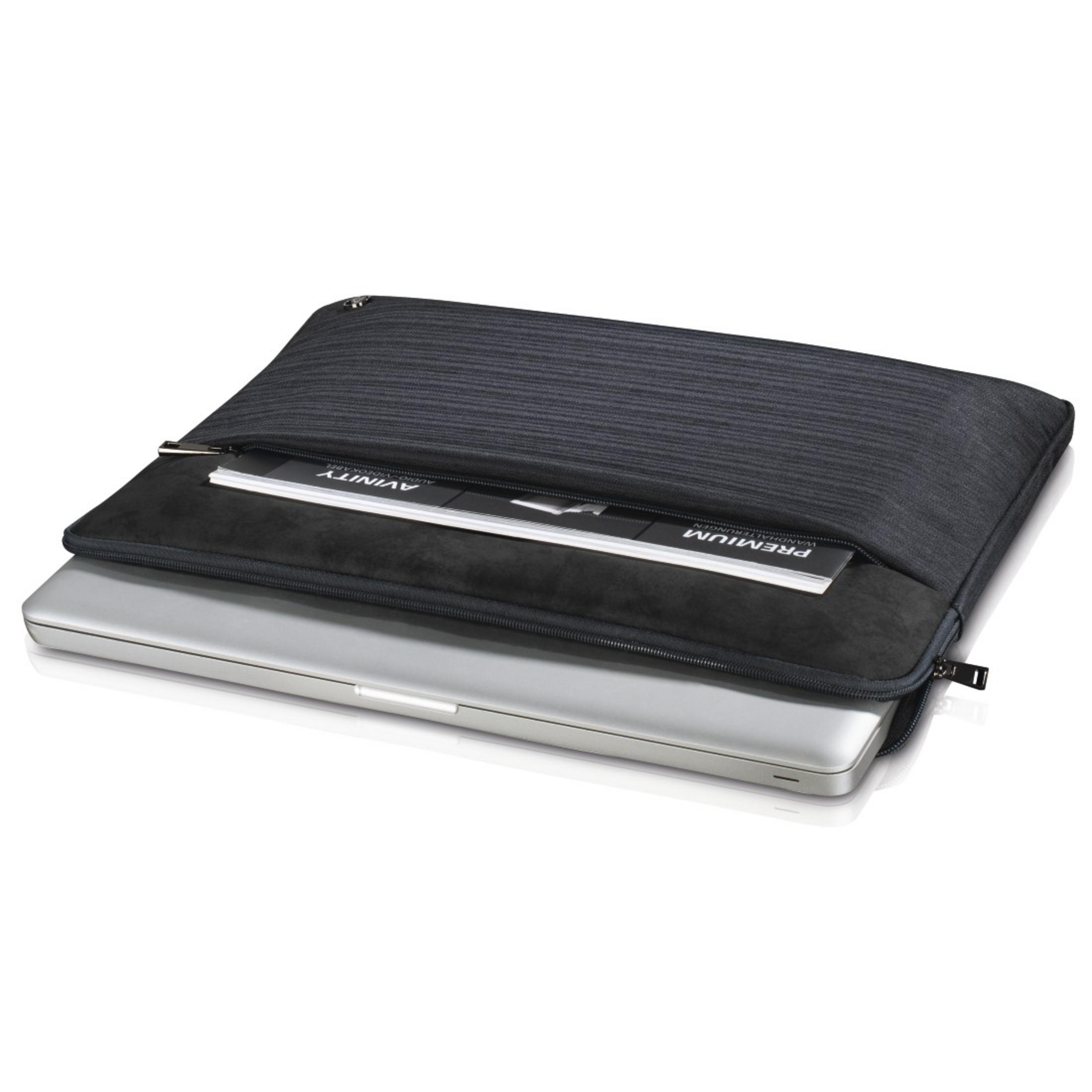 HAMA 216558 LT SLEEVE Notebooktasche DUNK für Universal Dunkelgrau (PU), Polyester, Polyurethan Sleeve TAYRONA 15,6
