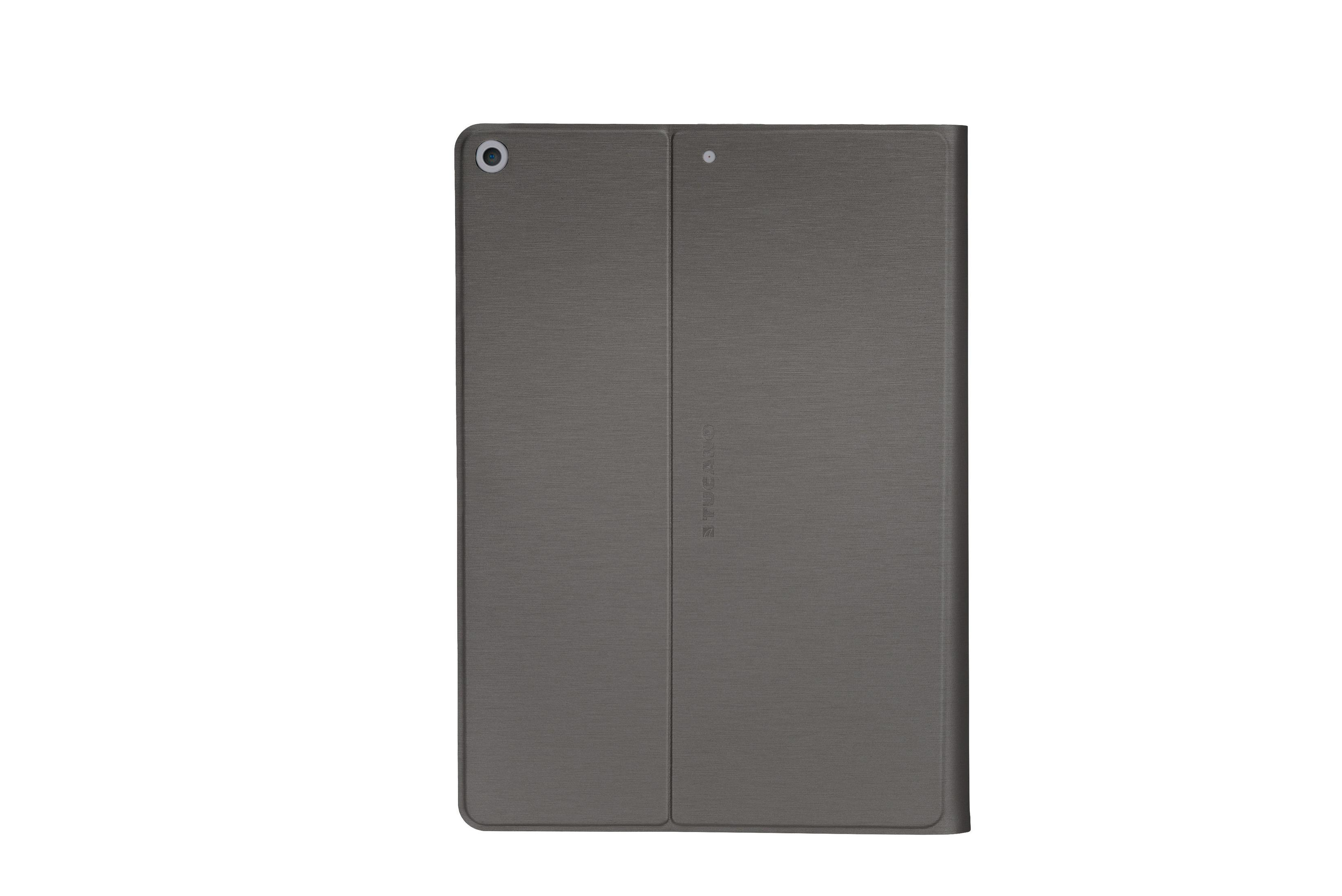 TUCANO IPD102MT-SG SPACE Bookcover GRAU Kunststoff mit Metal-Brush Design, 10.2/10.5 IPAD Apple für Grau Tablethülle