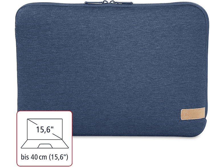 HAMA 101811 NB-SLE JERSEY 15.6 BLAU Notebooktasche Sleeve für Universal Jersey, Blau