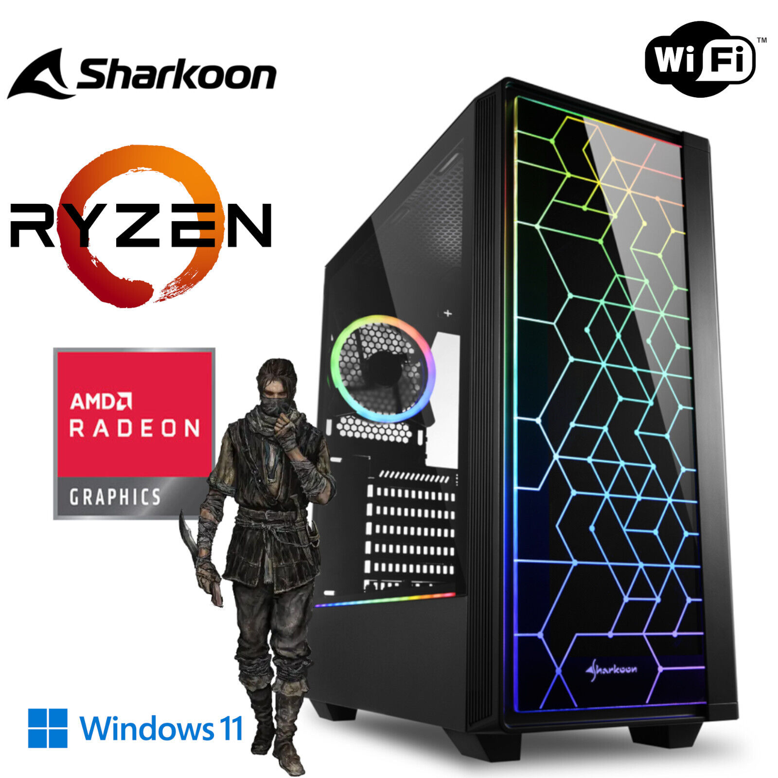 MEG-BAR Gaming Ryzen™ Graphics PC, 11 8 mit mSSD, 512 PC-Desktop 5 Onboard GB AMD Pro, RAM, Prozessor, Radeon™ AMD GB Windows