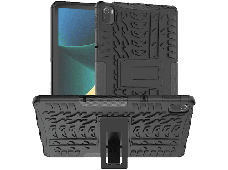 WIGENTO Hybrid Outdoor Cover aufstellbar, Backcover, Xiaomi, Mi Pad 5 / 5 Pro 11.0 Zoll, Schwarz