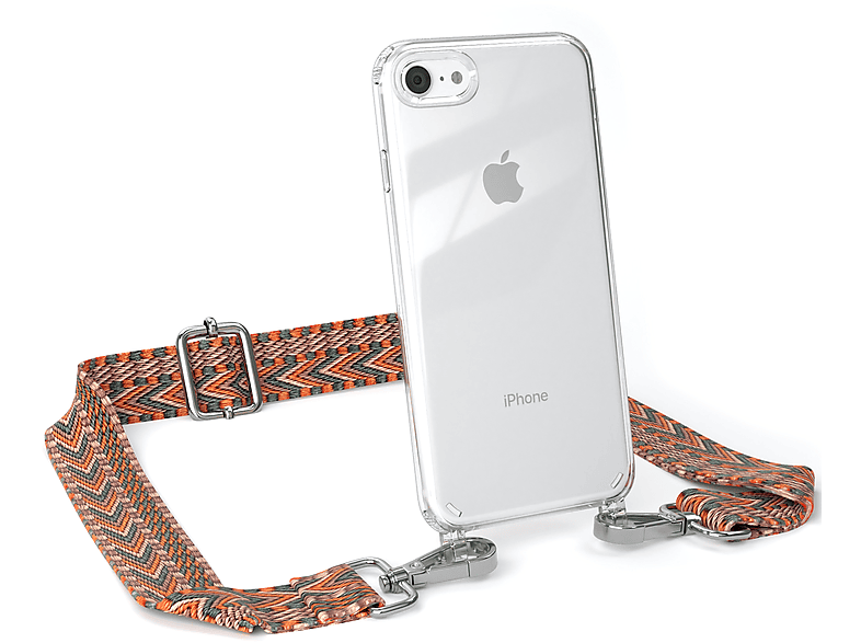 EAZY CASE Transparente / Boho Orange SE iPhone Umhängetasche, 2022 mit 7 SE / / Apple, Grün 2020, 8, Kordel iPhone Handyhülle Style