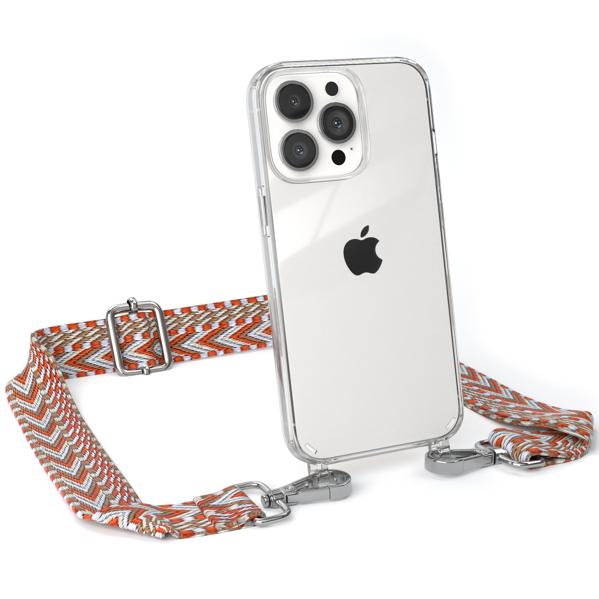 Transparente Pro, Boho Style, mit Apple, / CASE EAZY Hellblau Umhängetasche, Kordel 13 Rot iPhone Handyhülle