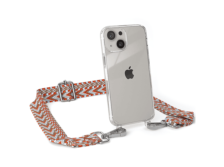 Xylota Handyhülle Mit Band Für IPhone 16 6,1″ – Transparent, Stoßfest Mit Abnehmbarer Kordel | Schwarz