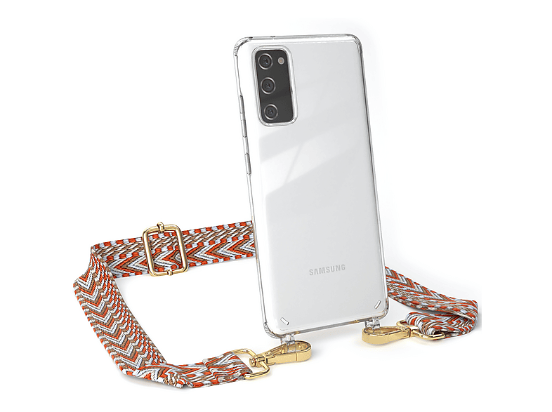 EAZY CASE Silikon-Handyhülle Für Galaxy S20 – Mit Kameraschutz, Microfaser-Inlay & Handykette