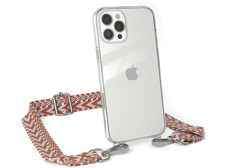 Umhängetasche, Pro Transparente Kordel mit EAZY Handyhülle Max, CASE Rot Boho Style, Apple, Hellblau 12 / iPhone