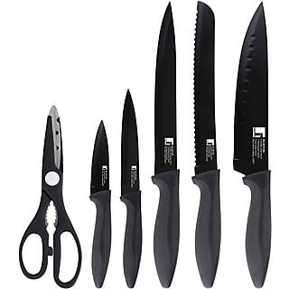 Set de cuchillos - BERGNER Set 5 cuchillos+tijeras acer.inox negro osaka bg, Negro