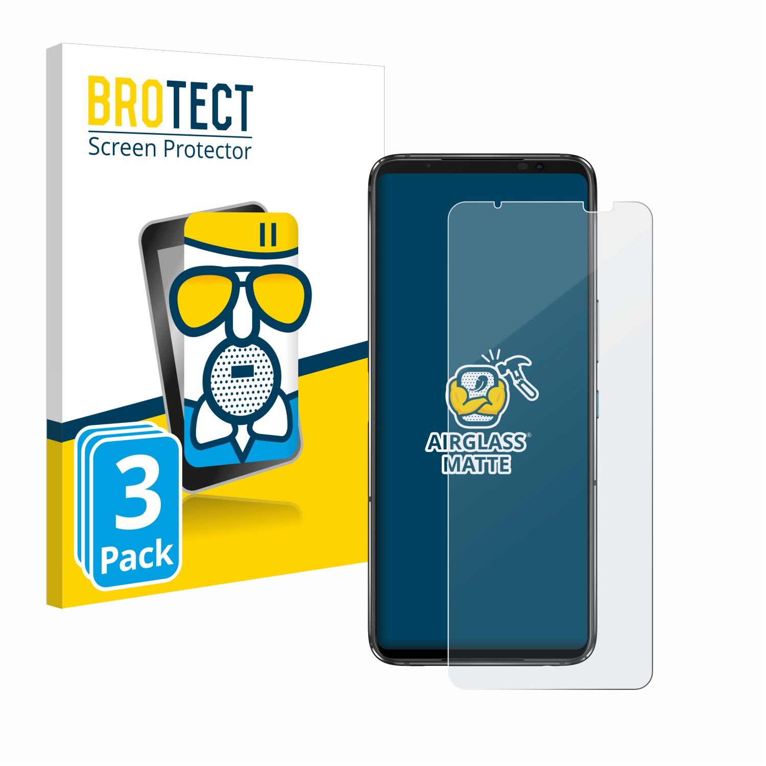 Airglass ASUS 7 Phone ROG 3x matte BROTECT Schutzfolie(für Ultimate)