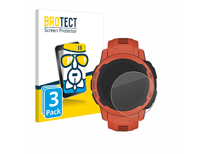Airglass 3x klare Schutzfolie(für Instinct 2S) BROTECT Garmin