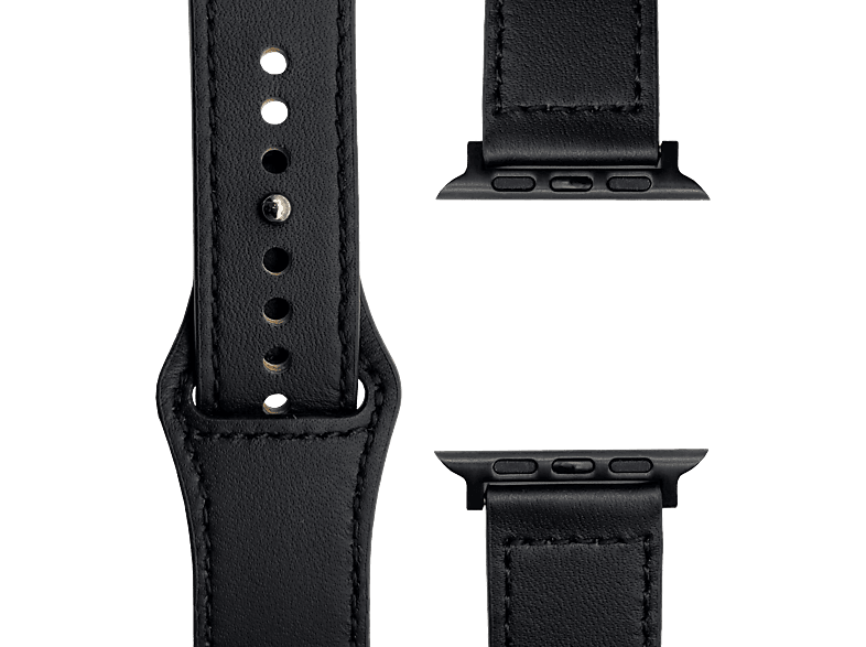 APFELBAND Schwarz | 9 Watch SE, - Series 40mm Apple, und Series 1 / 41mm, Ersatzarmband, 38mm | Kunstlederarmband