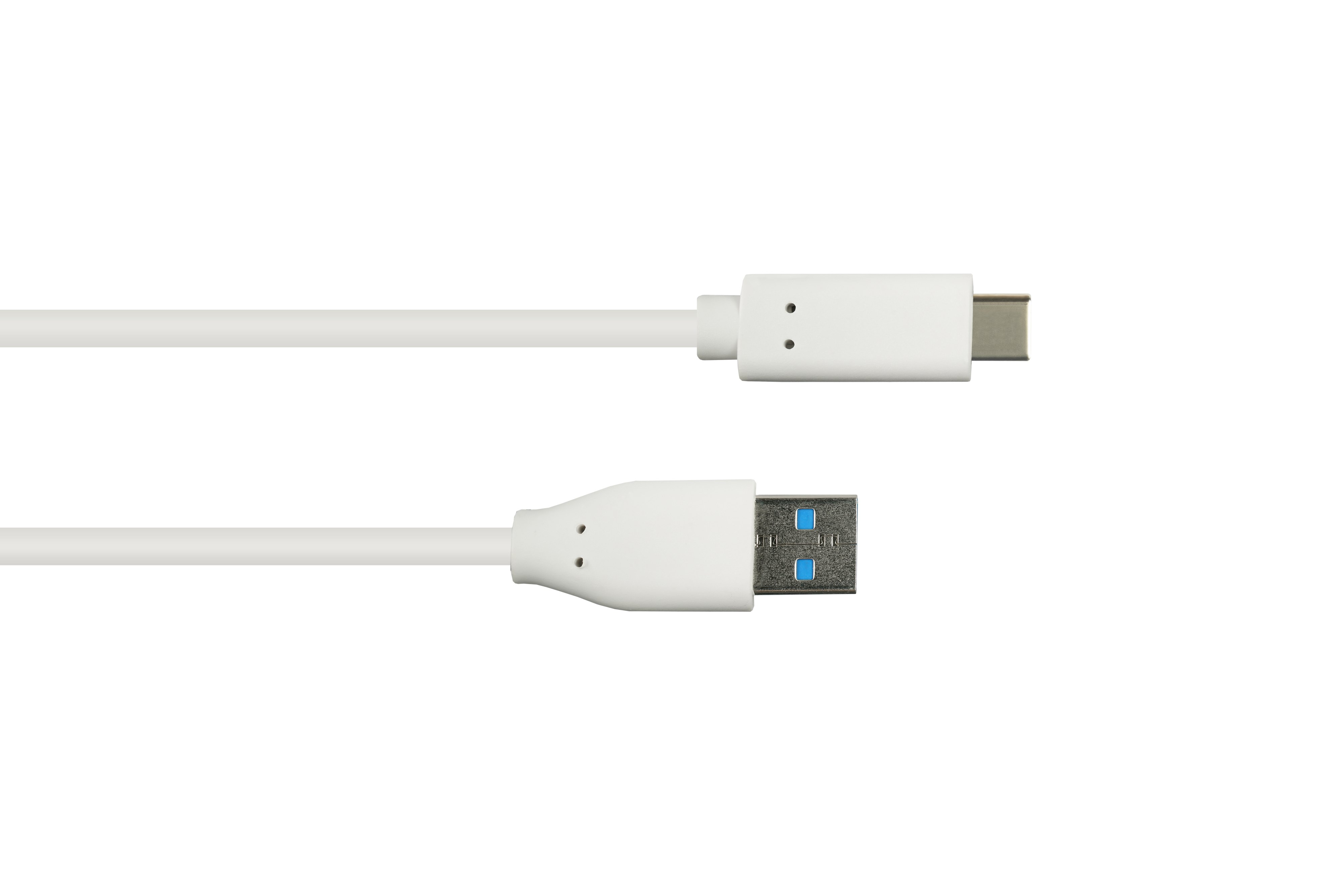 Good Connections Cavo USB 3.2 Gen.2 Da USB-A A USB-C - 0,5 M, Bianco, 10 Gbit/s, Rame Schermato