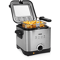 Princess 01.182612.01.001 Mini friteuse - 1000W- 1.5 Liter- Compact - RVS - Vaatwasserbestendig