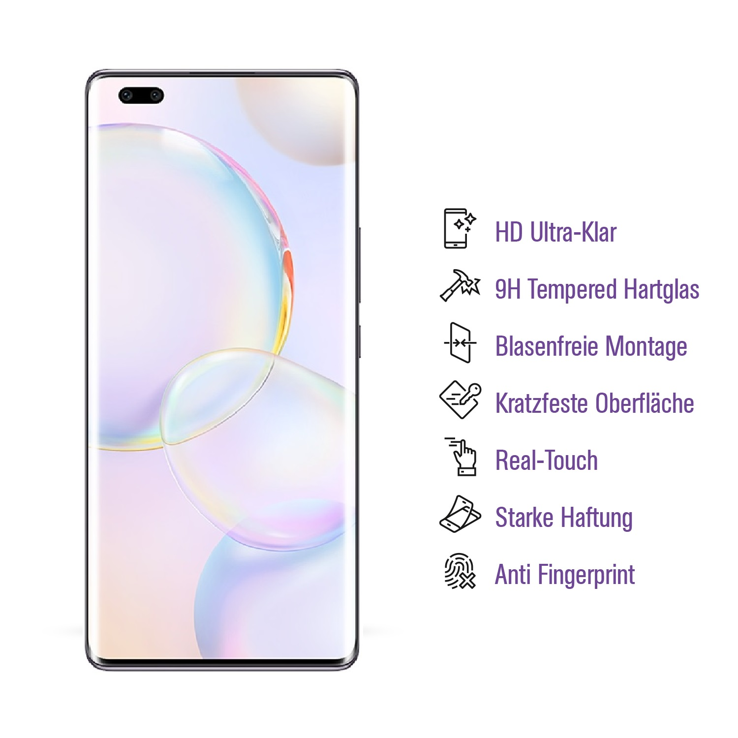 PROTECTORKING 1x UV-Liquid HD 9H Displayschutzfolie(für 50 Pro) Honor KLAR Panzerglas