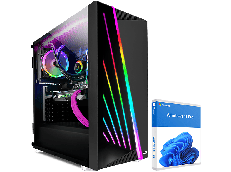 KRAFTPC Intel GeForce Intel® 12 Windows Pro, GB Prozessor, GB GB mit Core HDD, Core™ RTX™ GB NVIDIA i9 128 i9 2000 4070, Gaming 11 PC SSD, 13900K, 4000 RAM