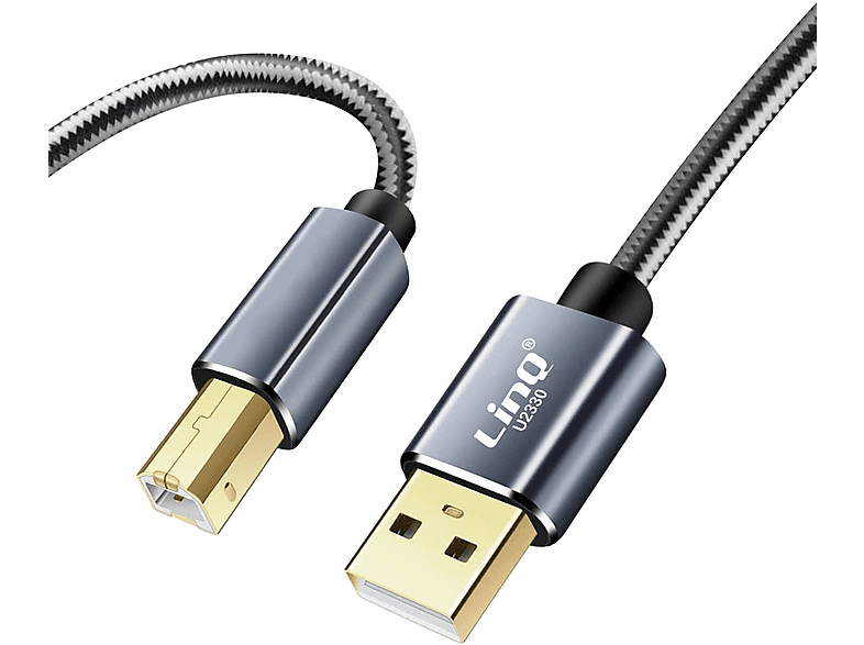 LINQ USB 2.0 A/USB 2.0 B Druckerkabel, 3m, Druckerkabel, 3 m