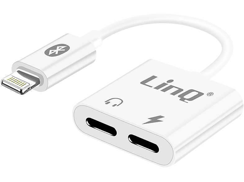 LINQ Lightning Audio- und Ladeadapter Audioanschlussadapter Universal, Weiß