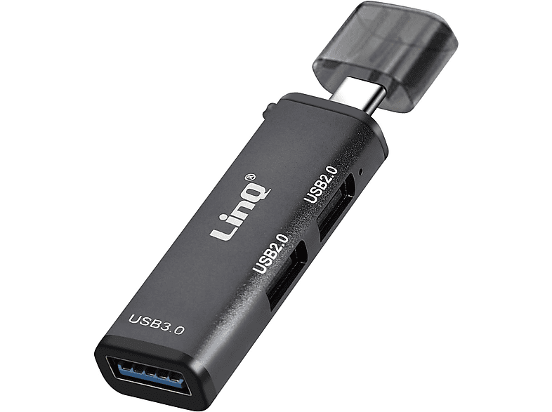 Universal, Silber USB-Anschlüssen mit LINQ USB-C USB-Hub 3 Hub