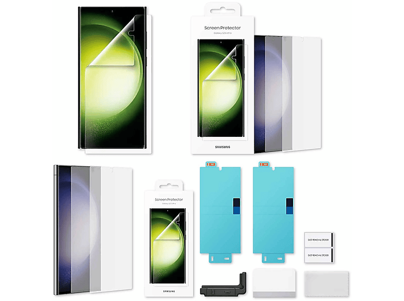 SAMSUNG 2x Smartphone Schutz Folie Schutzfolie(für Samsung Galaxy S23 Ultra)