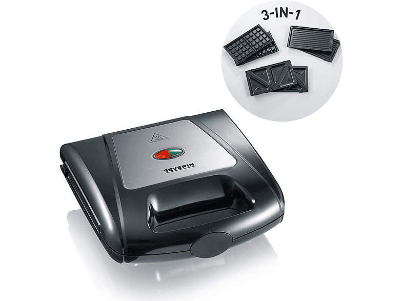 SEVERIN SA 2968 SandwichToaster gebürstetschwarzsilber SATURN