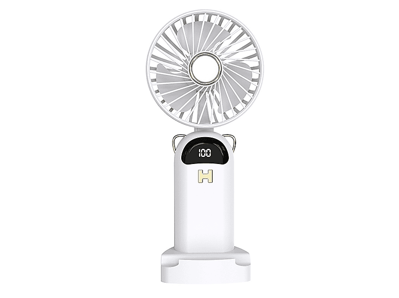 SYNTEK Fan Desktop weiß Aromatherapie Hals tragbar USB wiederaufladbare digitale kleine Fan Ventilator Weiß 