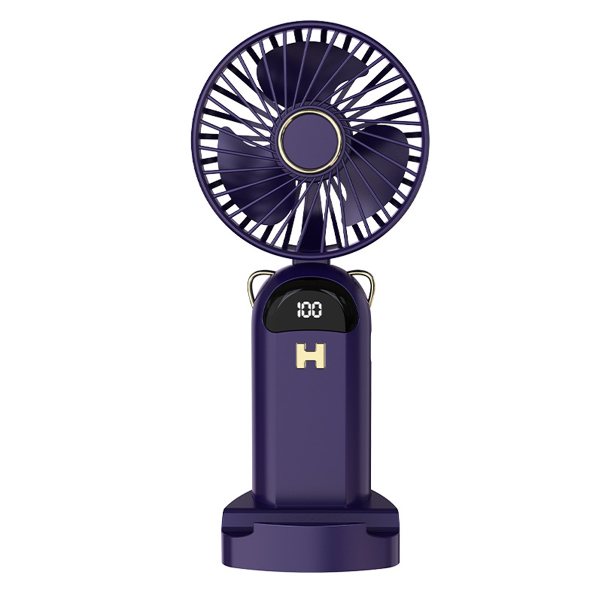 SYNTEK Fan Fan digitale tragbar Lila lila wiederaufladbare Aromatherapie USB Hals Desktop kleine Ventilator