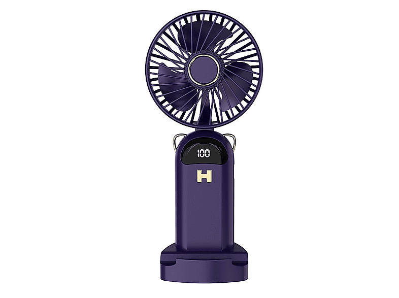 SYNTEK Fan Fan digitale tragbar Lila lila wiederaufladbare Aromatherapie USB Hals Desktop kleine Ventilator