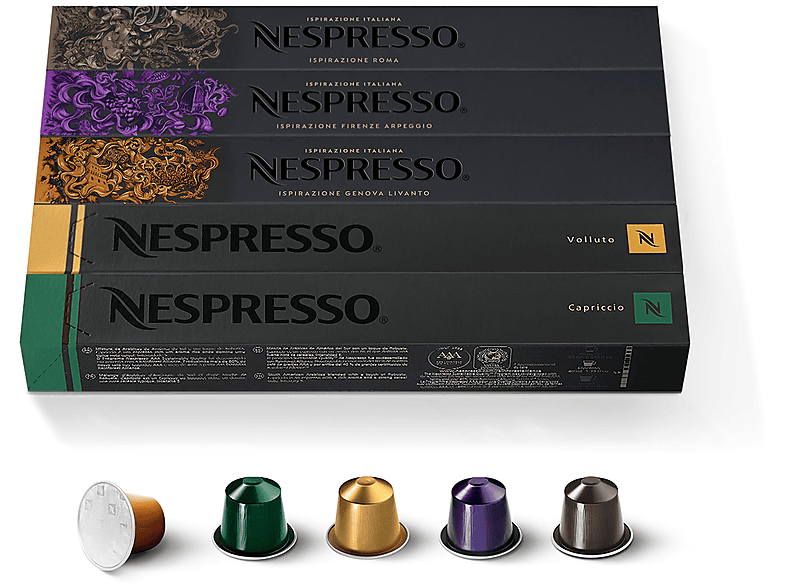 NESPRESSO Auswahl aus Kaffeekapseln (Ristretto ORIGINAL Espresso) 5 Sorten 50 und