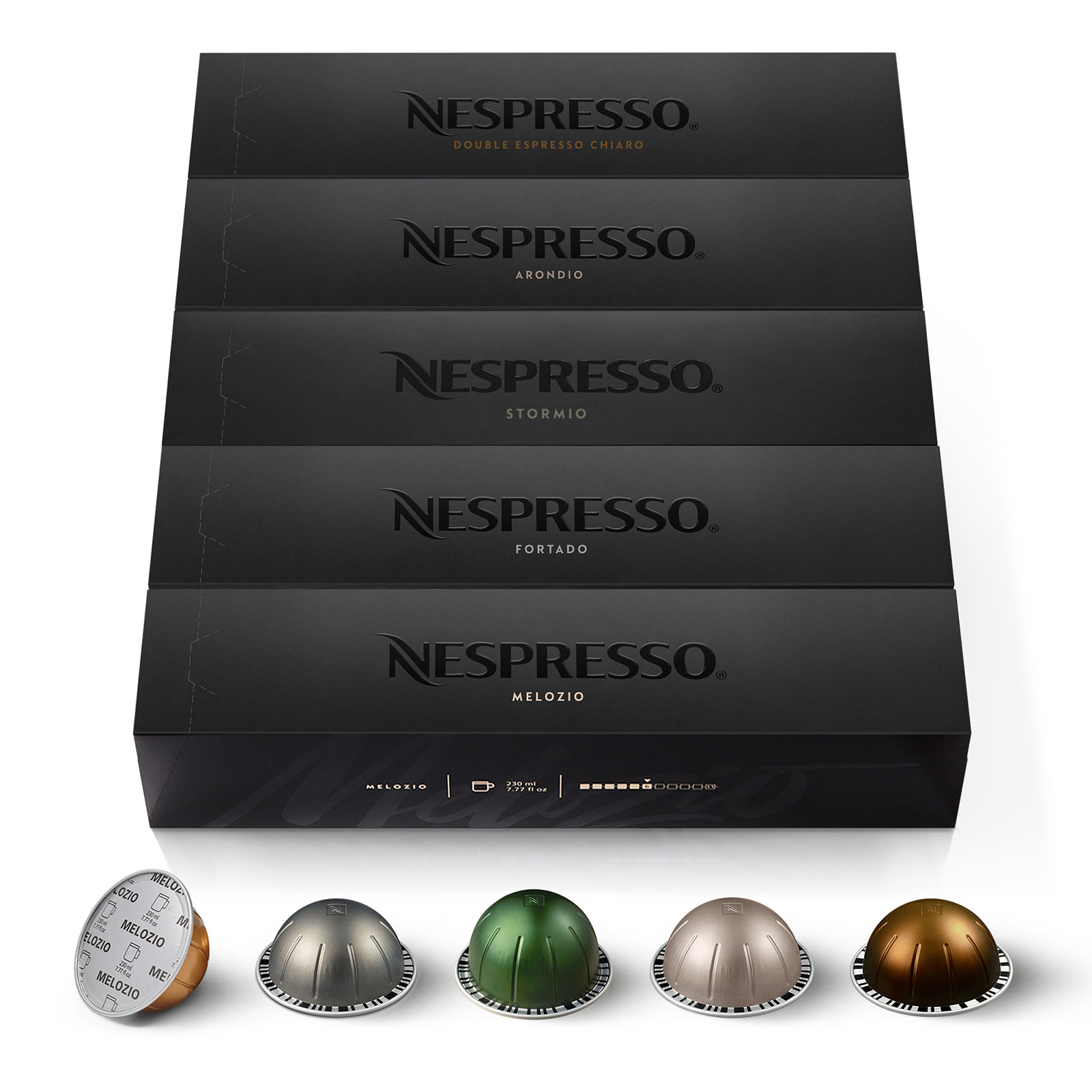 5 ORIGINAL VERTUO aus 50 NESPRESSO (Signature) Auswahl Sorten Kaffeekapseln