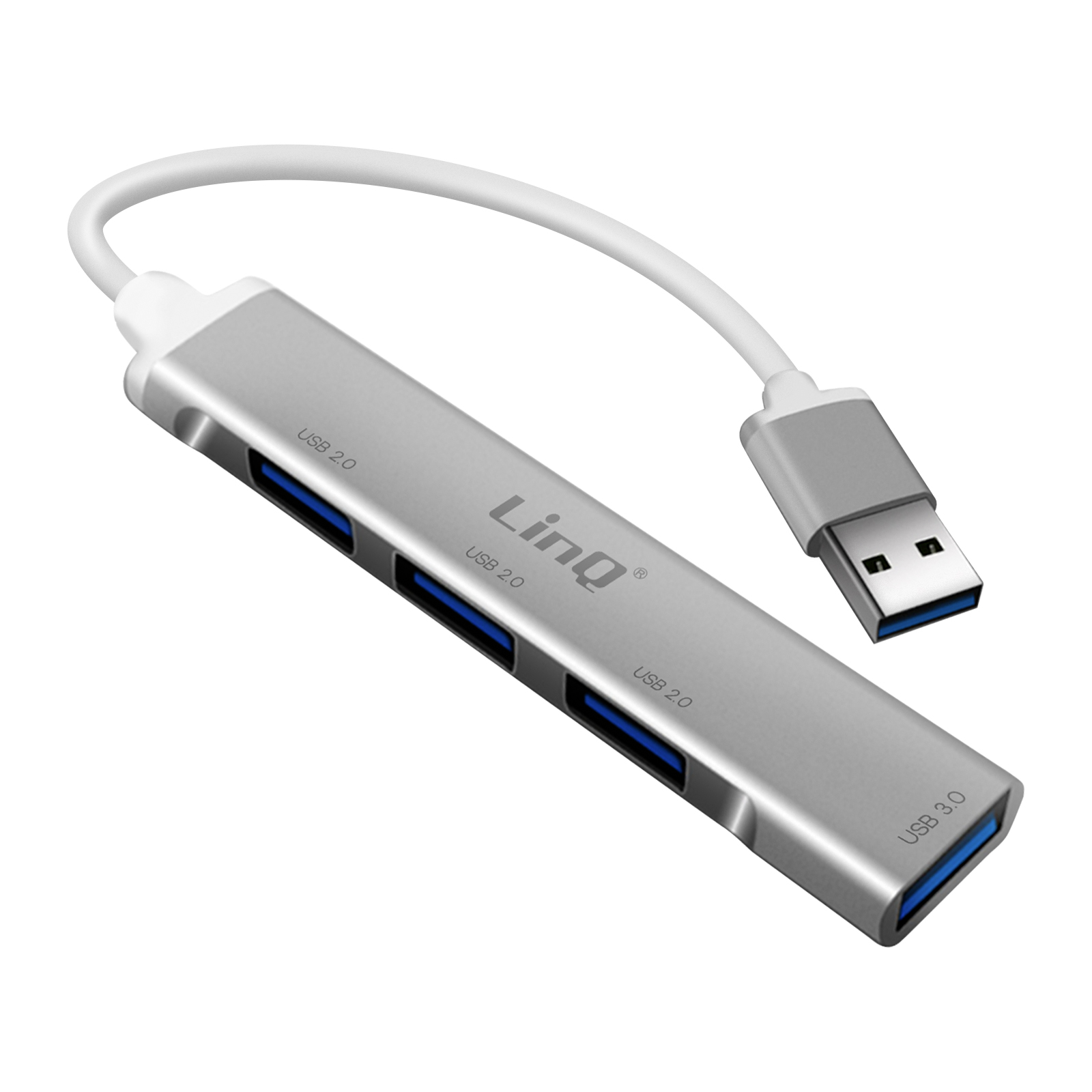 4x auf Anschlüsse USB USB-Hub 5Gbps USB 3.0 LINQ Hub Universal, Weiß