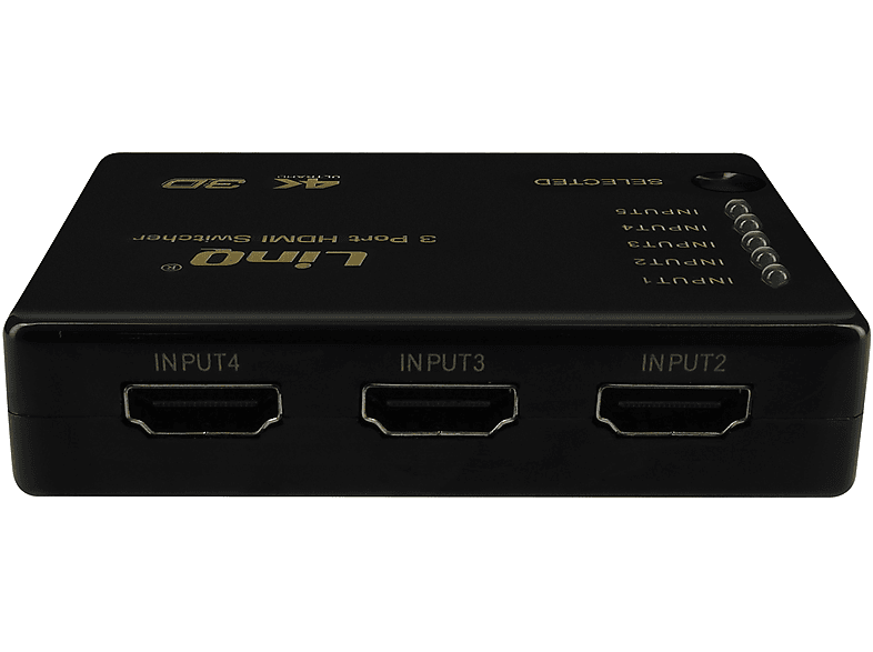 LINQ HDMI-Switch 5 Anschlüsse HDMI Full HD Splitter-Adapter Universal, Schwarz
