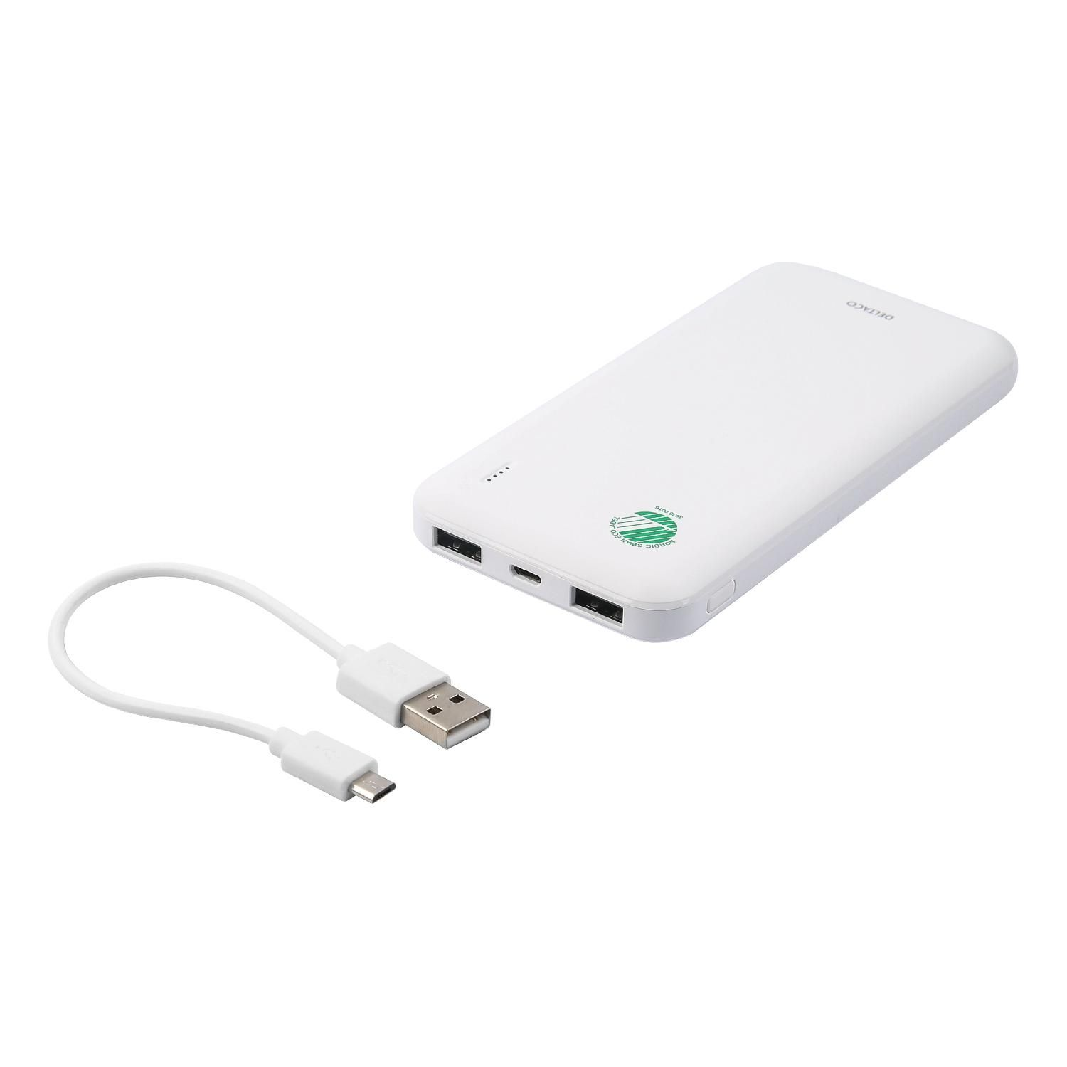 Powerbank DELTACO weiß 10.000 GAMING PB-S1000