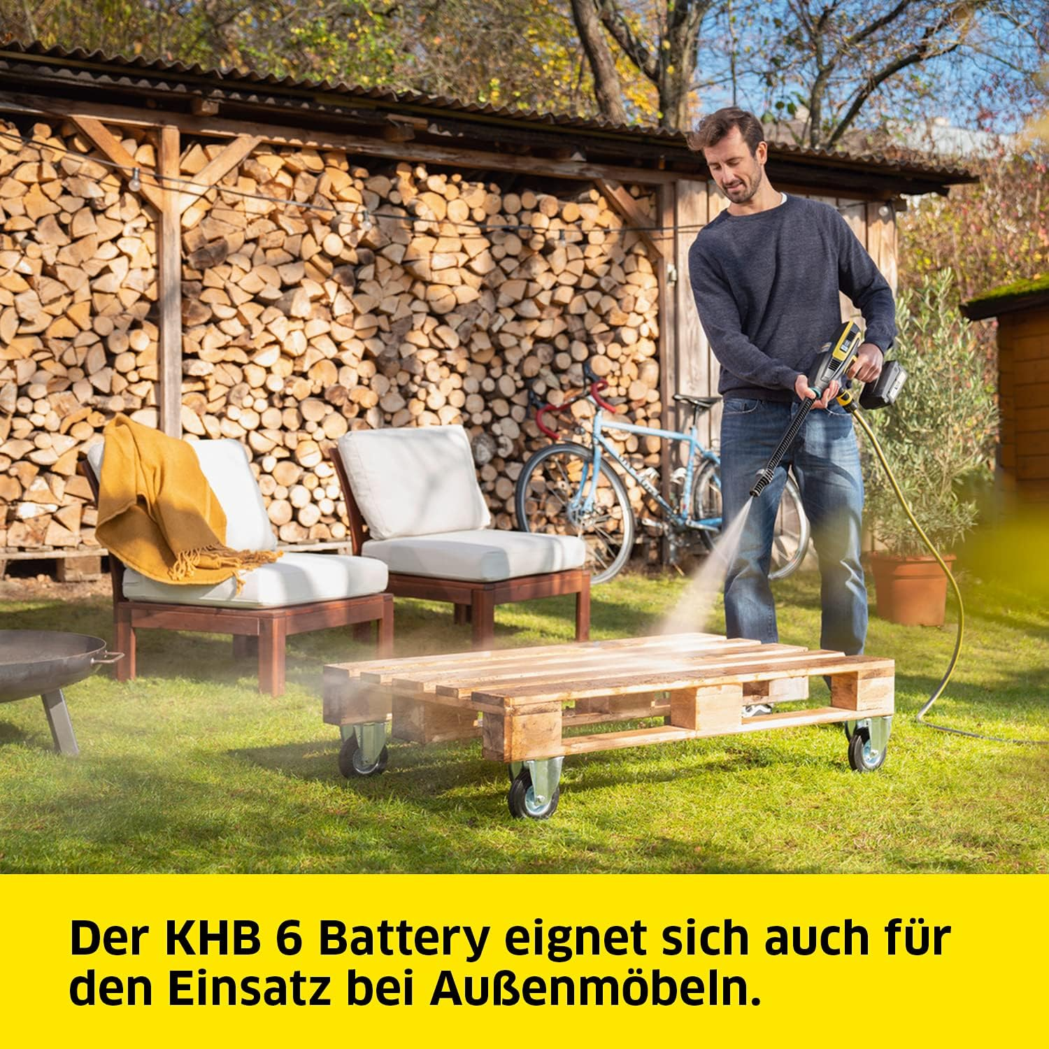 KÄRCHER KHB 6 Cleaner, Battery Handheld Gelb Set