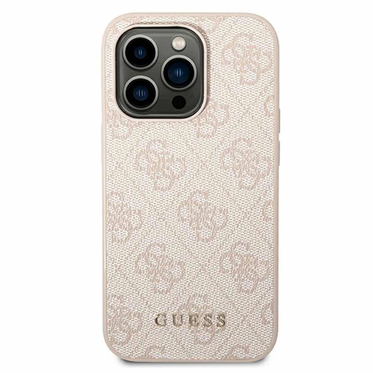 GUESS Guess 4G Metal Gold Full 14 Apple, Multicolor Max Cover, Max, 14 Pro Case (Pink), iPhone iPhone Pro Logo