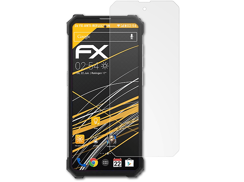 FX-Antireflex ATFOLIX Blackview BV8900) Displayschutz(für 3x