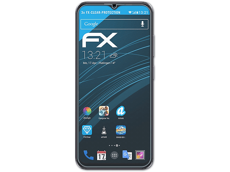 Ulefone 16 Pro) Displayschutz(für ATFOLIX Note FX-Clear 3x