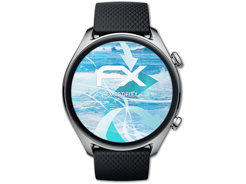 ATFOLIX 3x FX-ActiFleX Displayschutz(für Amazfit GTR 4 Limited Edition)