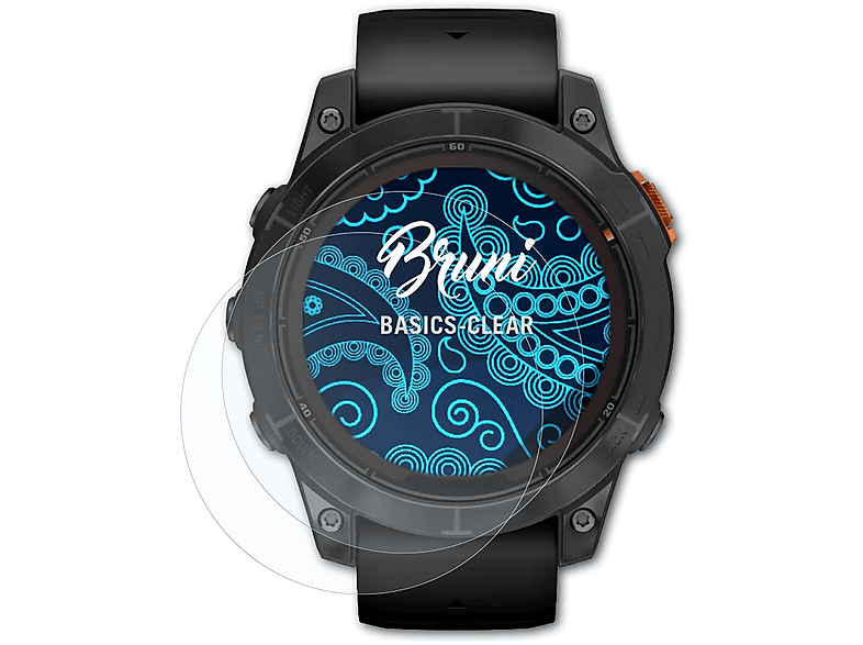 Schutzfolie(für BRUNI Garmin Fenix Basics-Clear Pro 7 2x (47 mm))