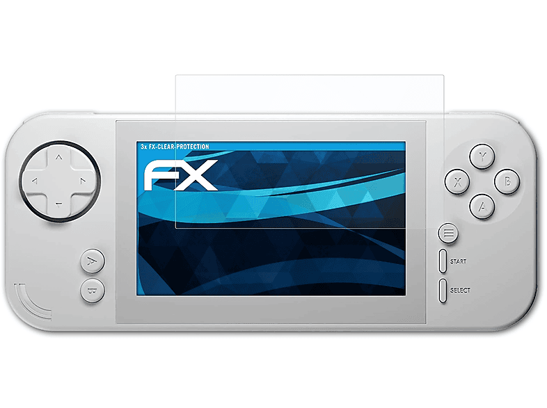 ATFOLIX 3x FX-Clear Displayschutz(für Blaze Evercade EXP)