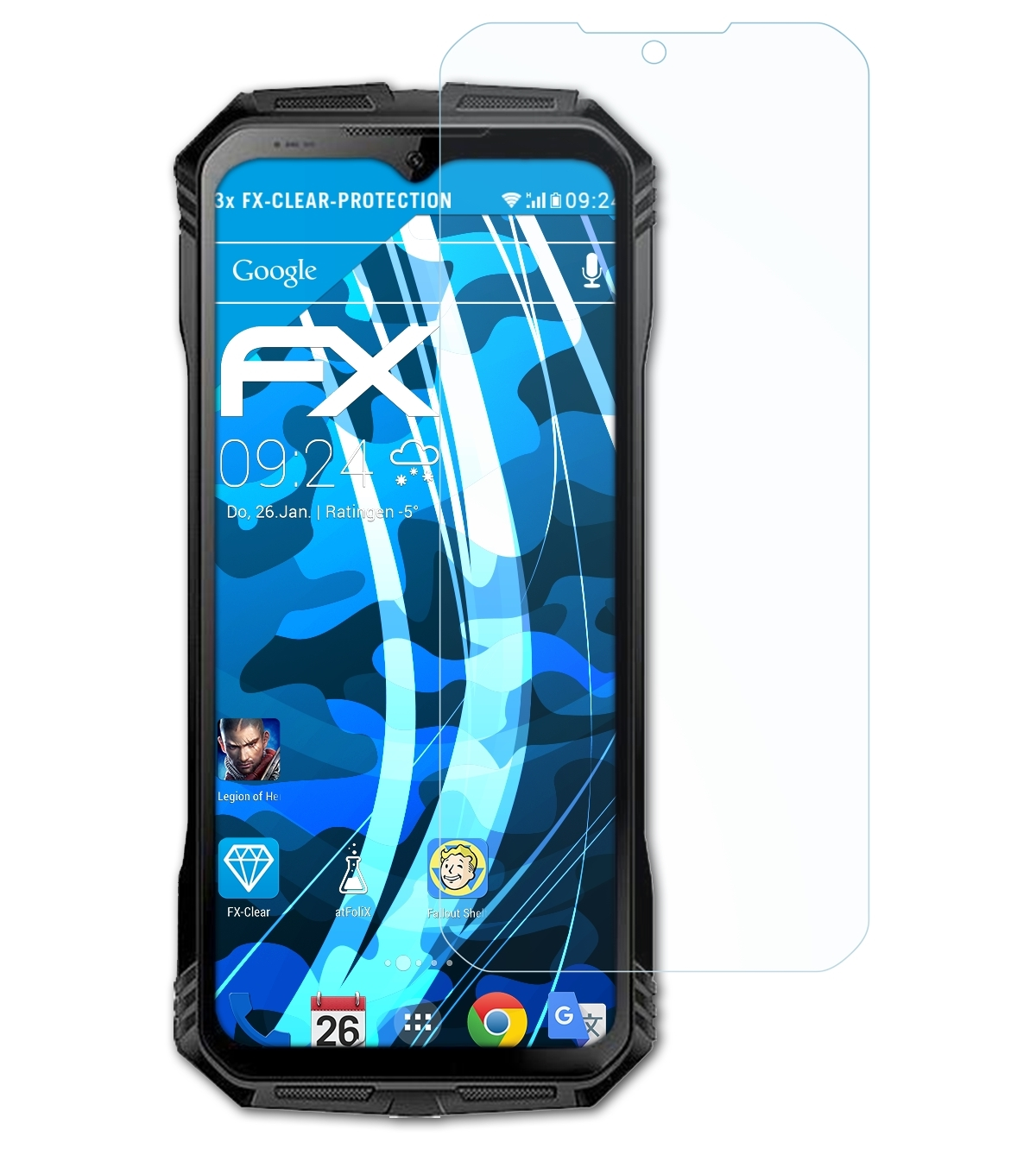 FX-Clear ATFOLIX S100 3x Displayschutz(für Pro) Doogee