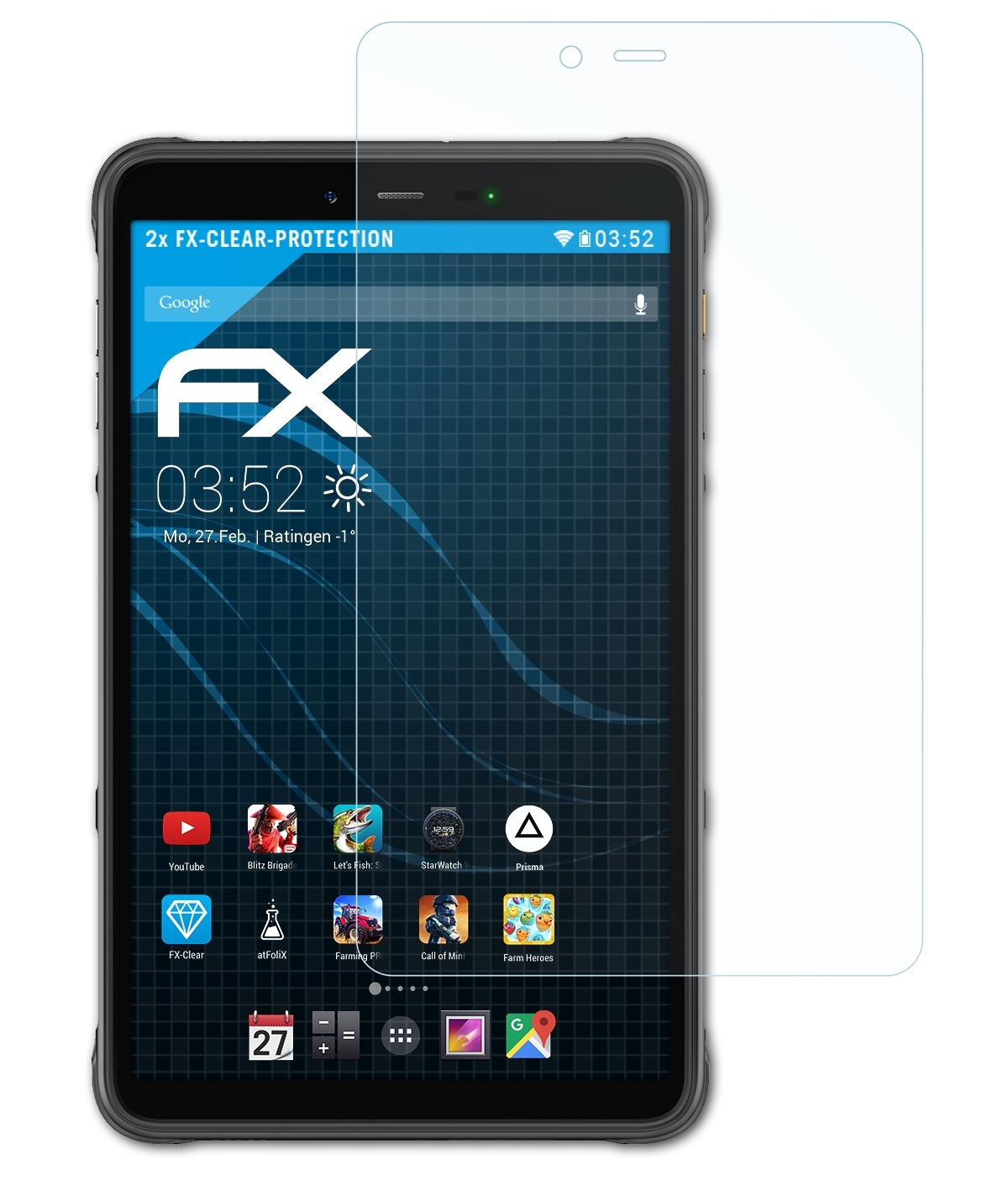 2x FX-Clear Displayschutz(für Ulefone ATFOLIX Armor Pad)