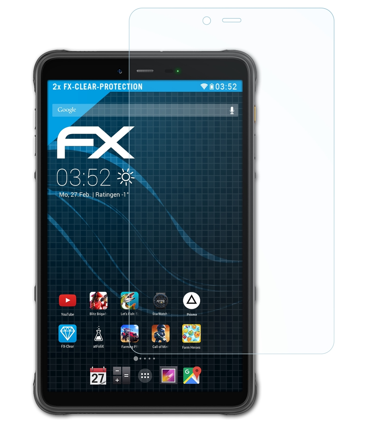 2x Ulefone Armor ATFOLIX FX-Clear Displayschutz(für Pad)