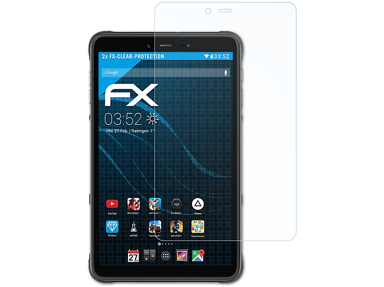 2x FX-Clear Displayschutz(für Ulefone ATFOLIX Armor Pad)