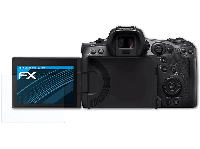 ATFOLIX 3x FX-Clear Displayschutz(für Canon R5 EOS C)